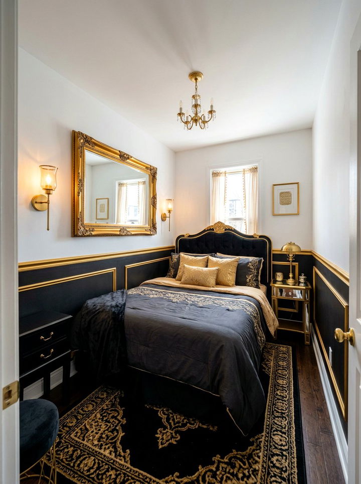Small Black And Gold Bedroom - 30 black and gold bedroom ideas