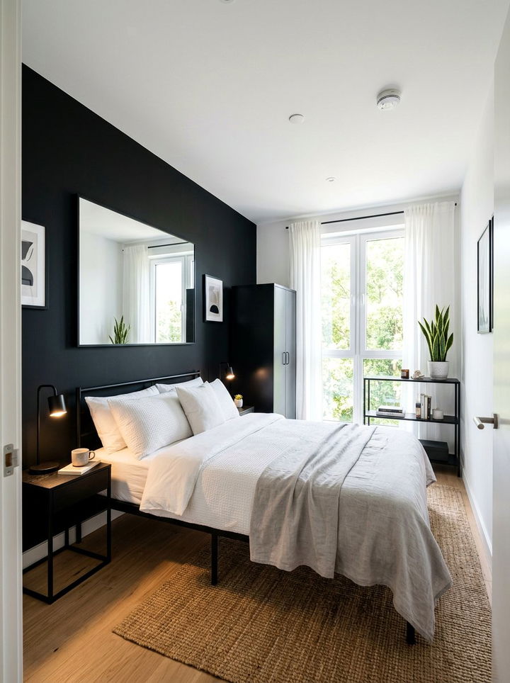 Small Black Bedroom - 30 minimalist black bedroom ideas