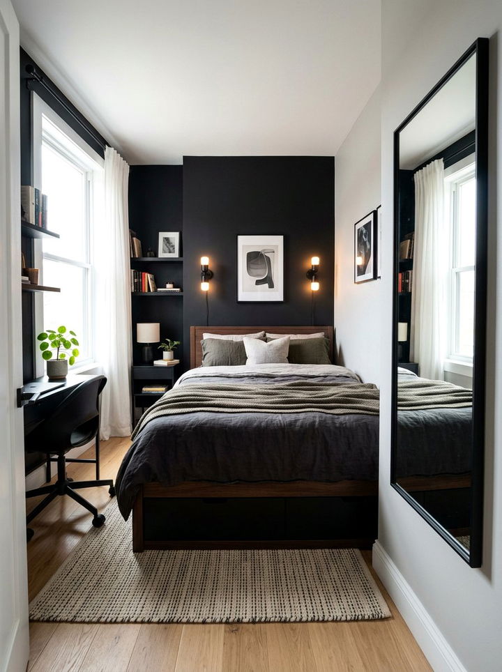 Small Black Bedroom Layout - 30 modern black bedroom ideas