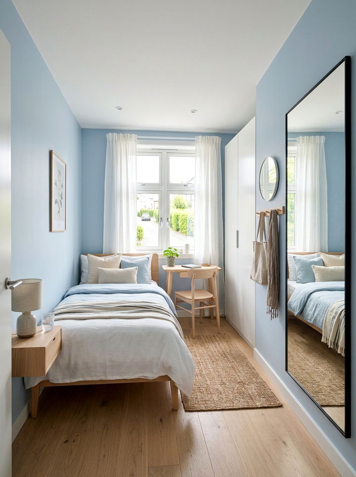 Small Blue Bedroom - 30 scandinavian blue bedroom ideas