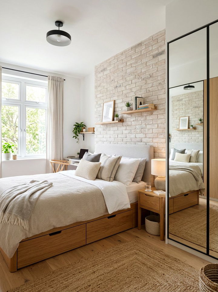 Small Brick Bedroom - 30 exposed brick bedroom ideas