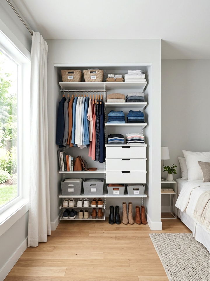 Small Closet Storage Unit - 30 bedroom closet organization