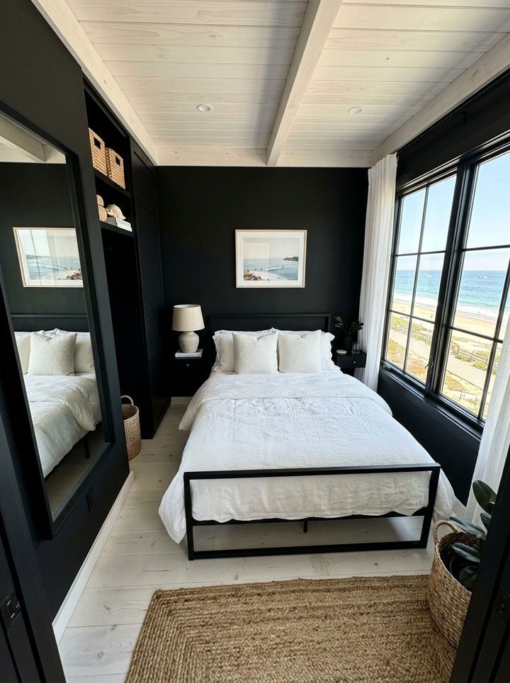 Small Coastal Black Bedroom - 30 coastal black bedroom ideas