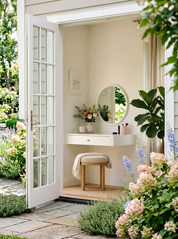 Small Corner Makeup Vanity - 30 bedroom floating vanity ideas