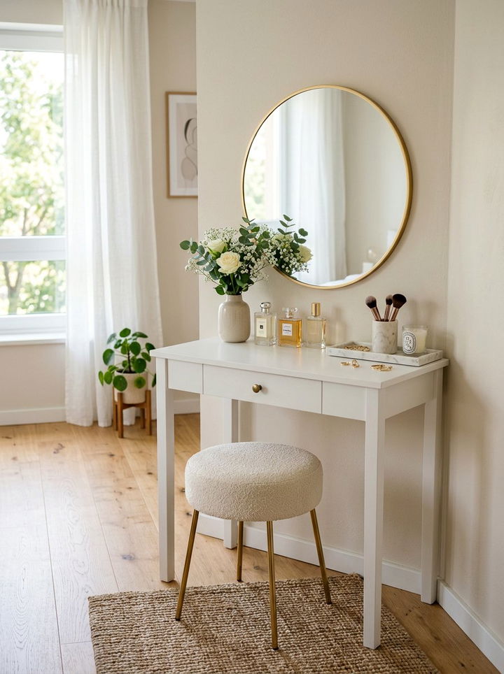Small Corner Vanity - 30 bedroom corner ideas