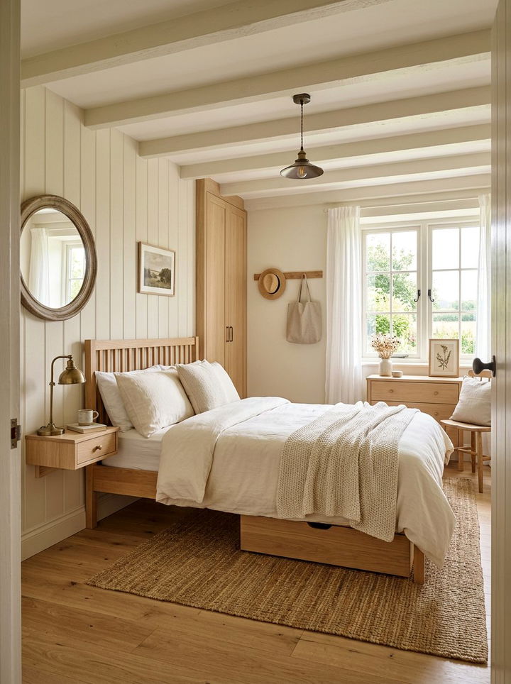 Small Cream Farmhouse Bedroom - 30 farmhouse cream bedroom ideas
