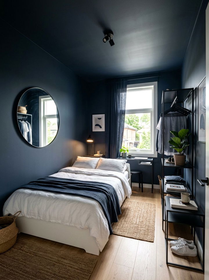 Small Dark Navy Bedroom - 30 dark navy bedroom ideas