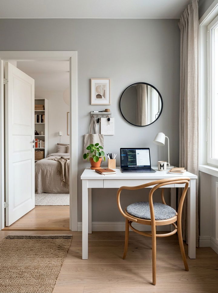Small Desk Setup - 30 bedroom entryway ideas