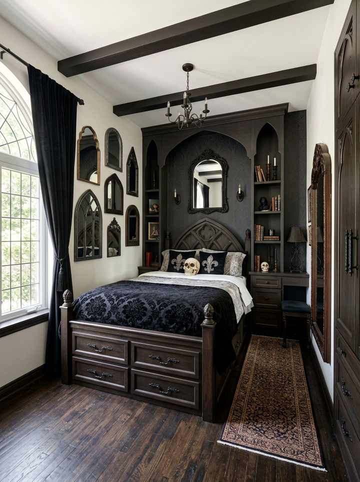 Small Gothic Bedroom - 30 gothic bedroom ideas