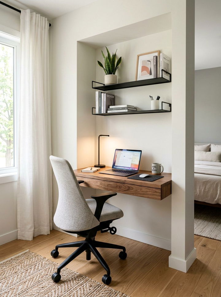 Small Home Office Corner - 30 bedroom niche ideas