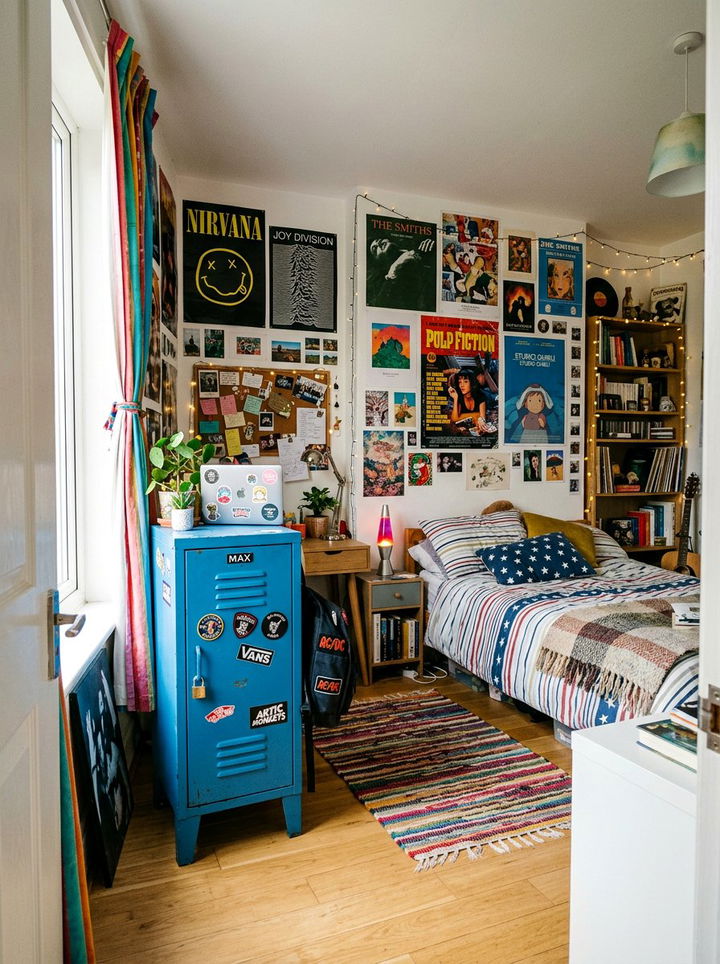 Small Metal Locker - 30 bedroom nightstand alternatives