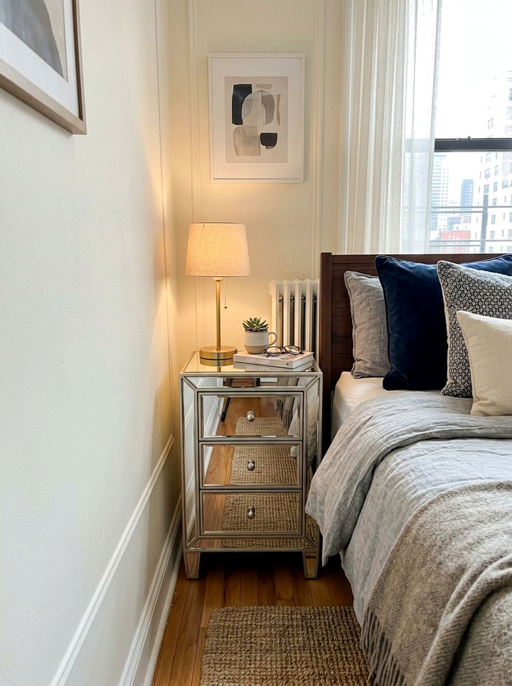 Small Mirrored Nightstand - 30 bedroom mirrored nightstands