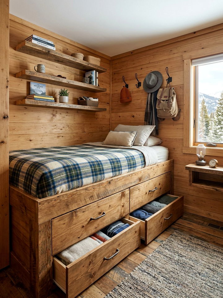 Small Mountain Bedroom Storage - 30 mountain house bedroom ideas