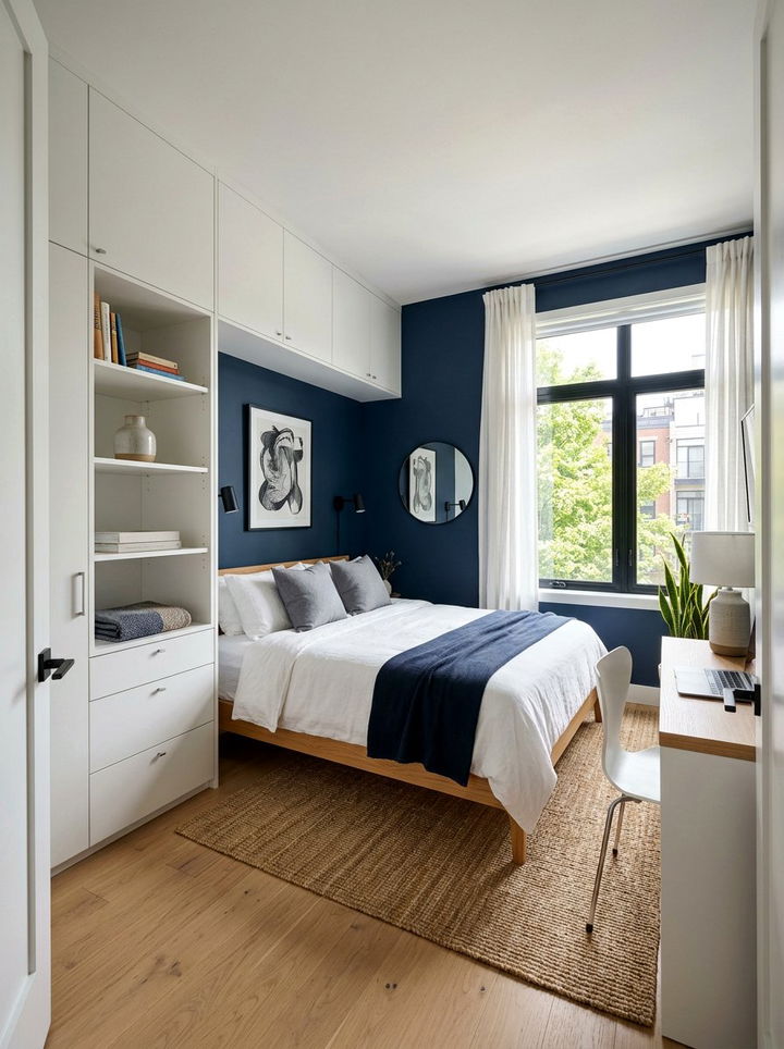 Small Navy Bedroom Scandinavian Style - 30 scandinavian navy bedroom ideas