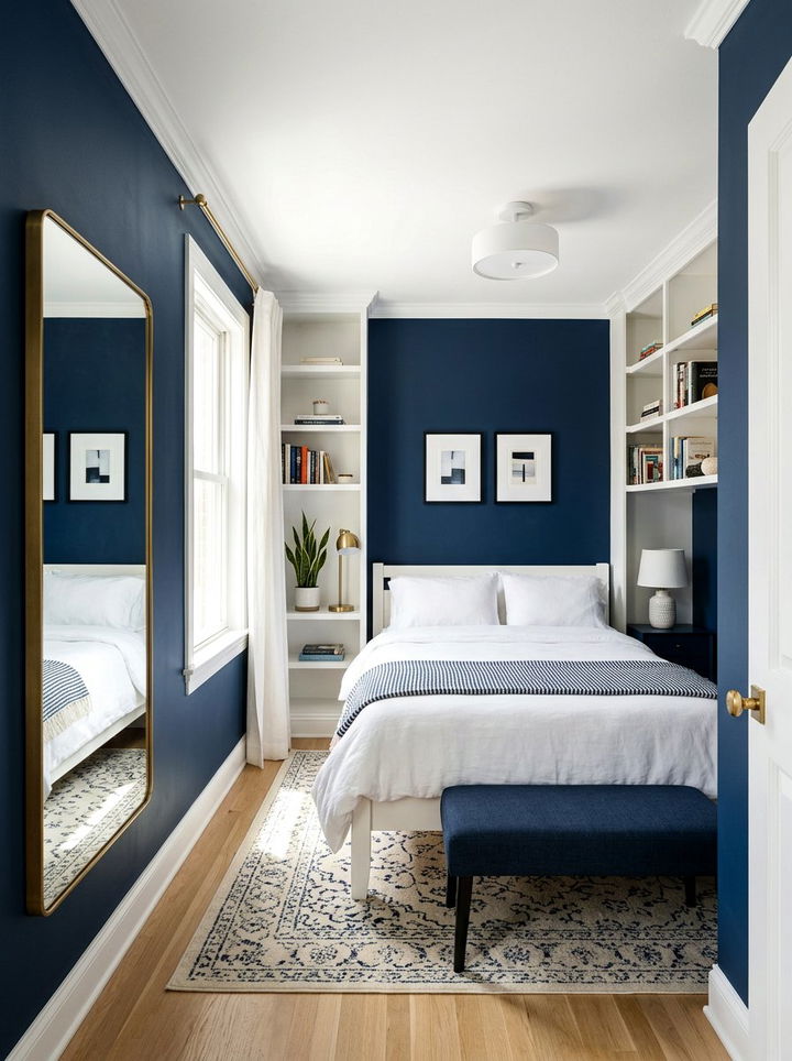 Small Navy Bedroom - 30 minimalist navy bedroom ideas