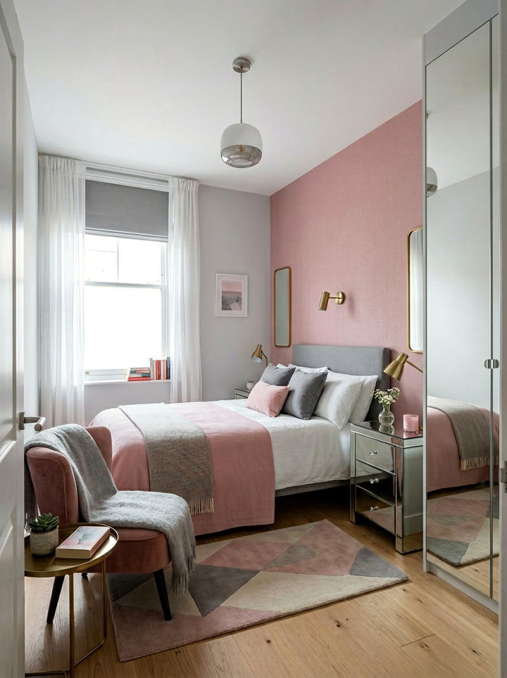Small Pink and Gray Bedroom - 30 pink gray bedroom ideas