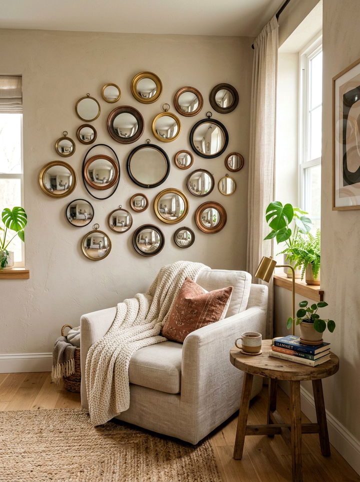 Small Round Mirror Gallery Wall - 30 bedroom round mirrors