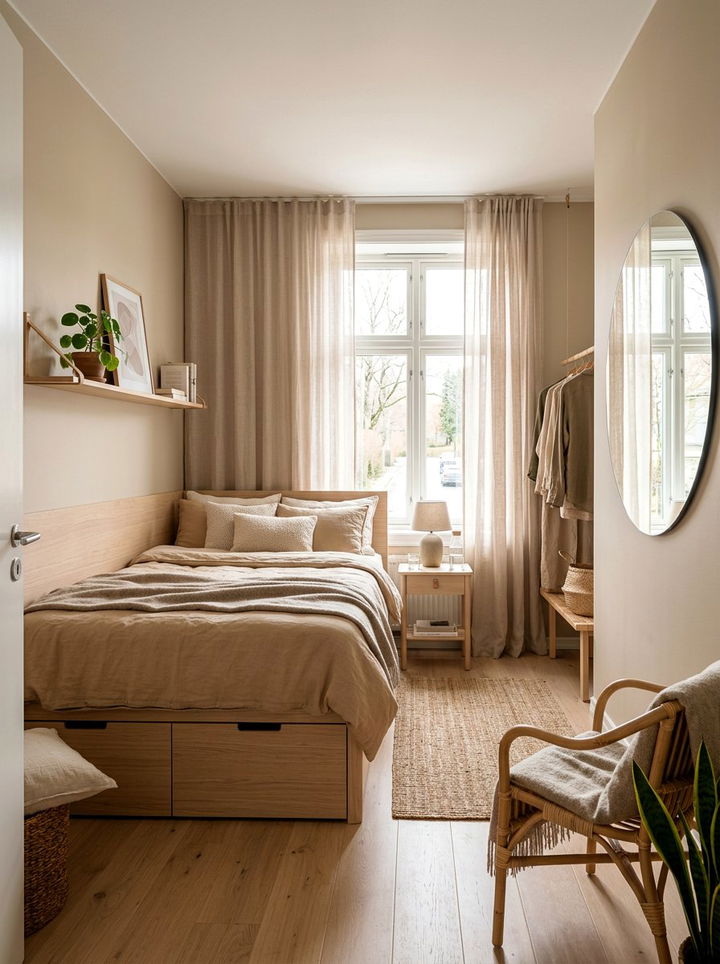 Small Scandinavian Bedroom - 30 scandinavian beige bedroom ideas