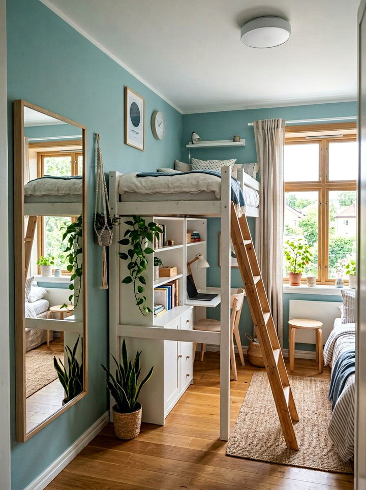 Small Scandinavian Teal Bedroom - 30 scandinavian teal bedroom ideas