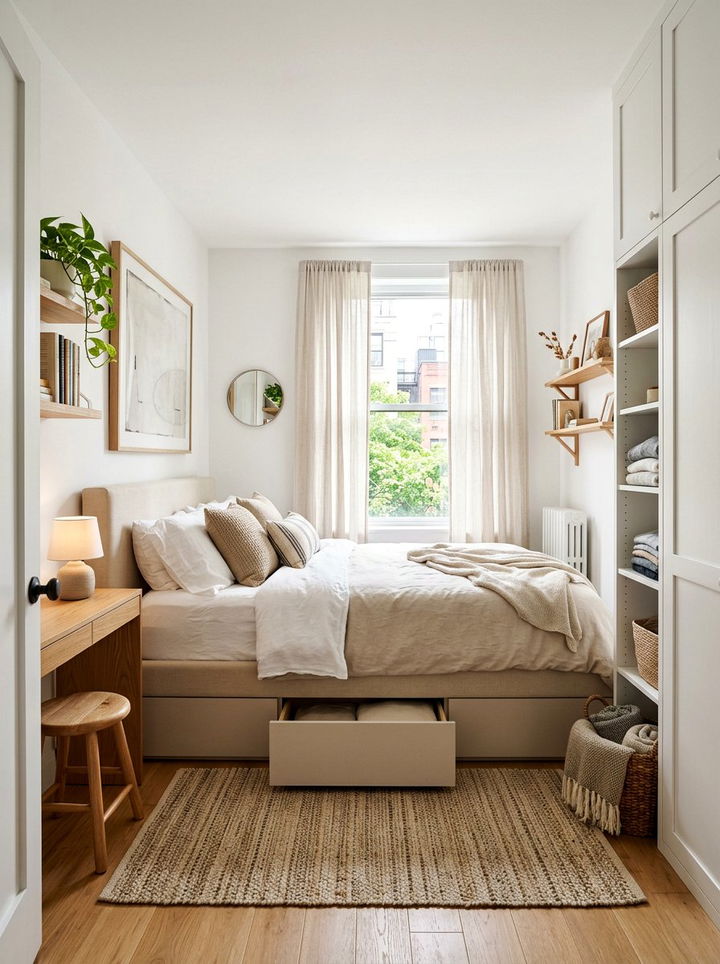 Small Space Bedroom - 30 beige and white bedroom ideas