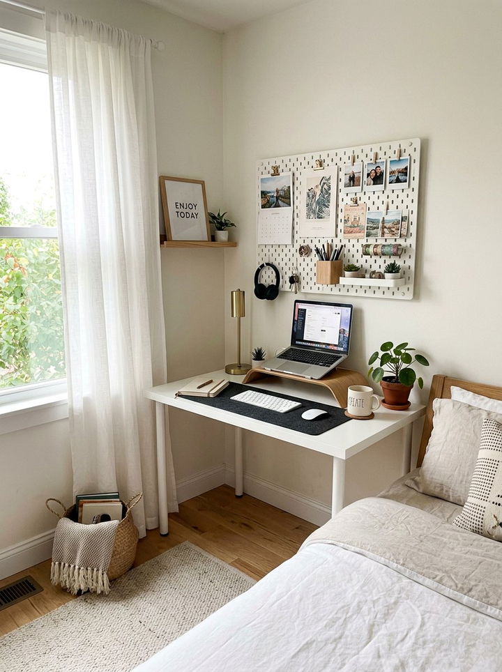 Small Space Desk Setup - 30 Korean bedroom ideas