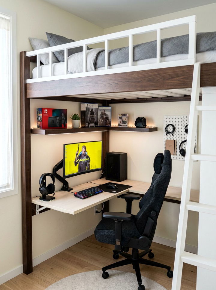 Small Space Gaming Setup - 30 gaming bedroom ideas