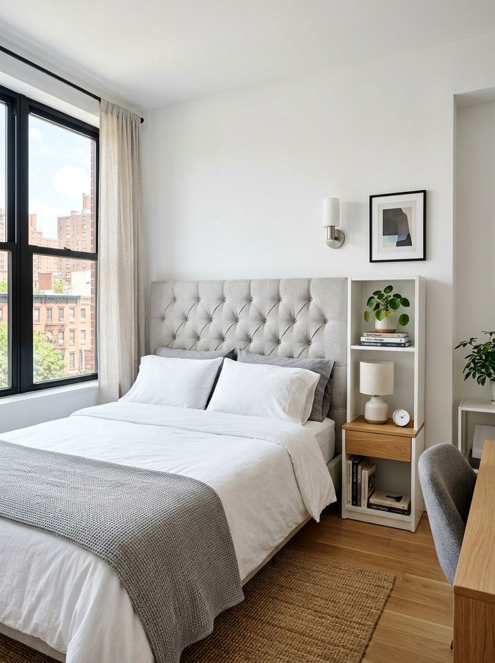 Small Space Tufted Headboard - 30 bedroom tufted headboards