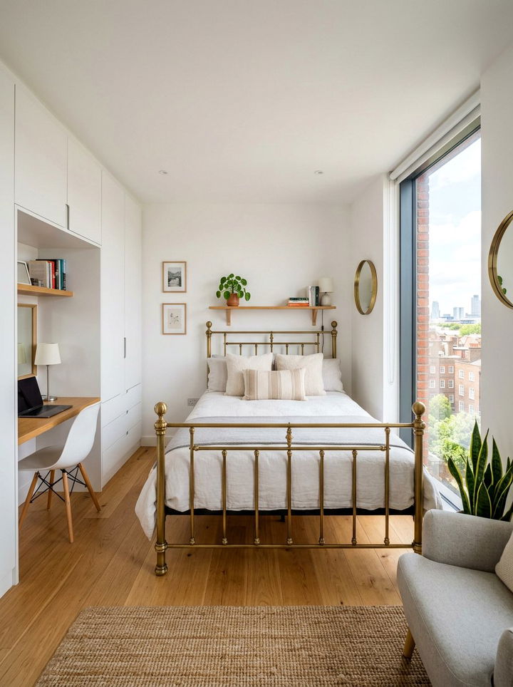 Small Studio Brass Bed - 30 bedroom brass beds