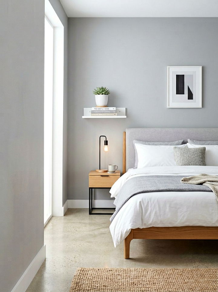 Small Wall Shelf - 30 command strip bedroom ideas