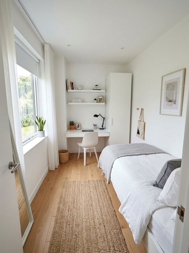 Small bedroom layout with desk - 30 L-shaped bedroom ideas