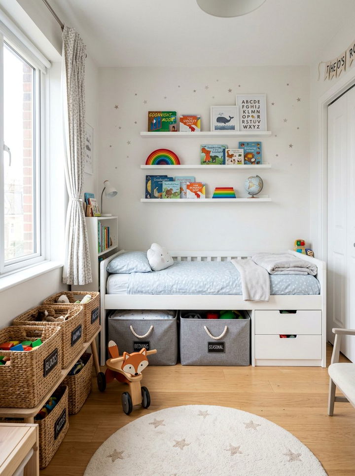Small bedroom storage - 30 toddler bedroom ideas