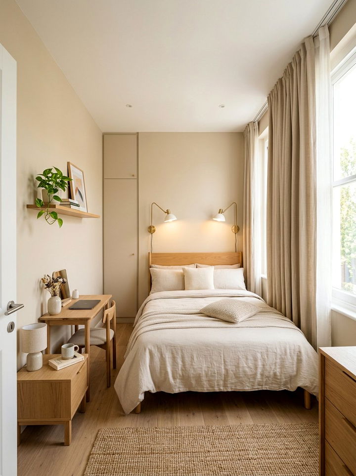 Small beige bedroom - 30 bedroom beige walls