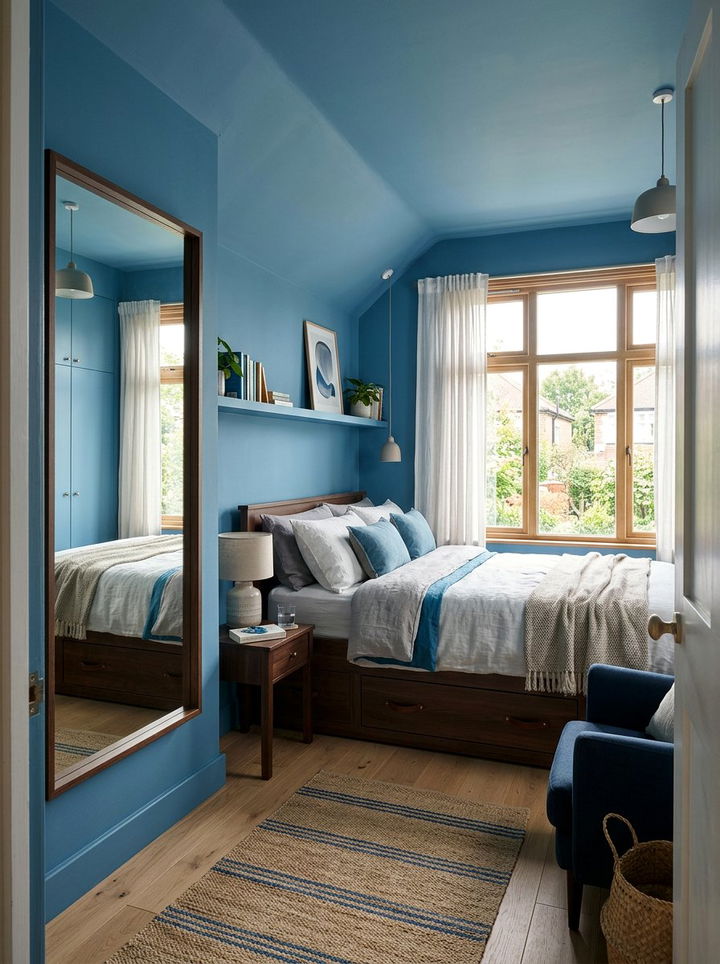 Small cerulean blue bedroom - 30 cerulean bedroom ideas