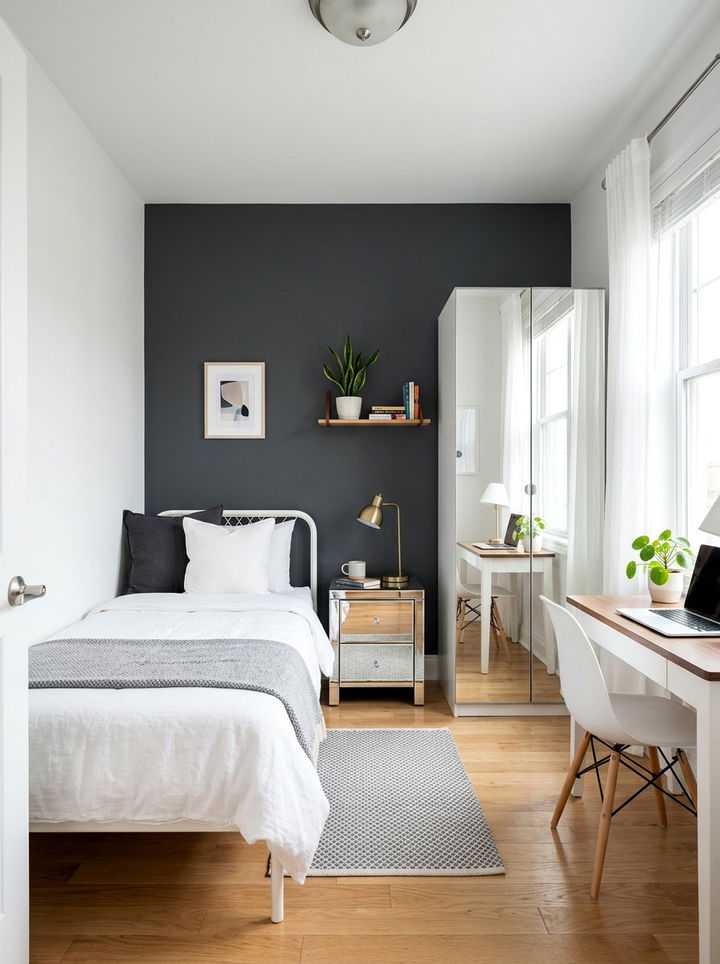 Small charcoal and white bedroom - 30 charcoal and white bedroom ideas