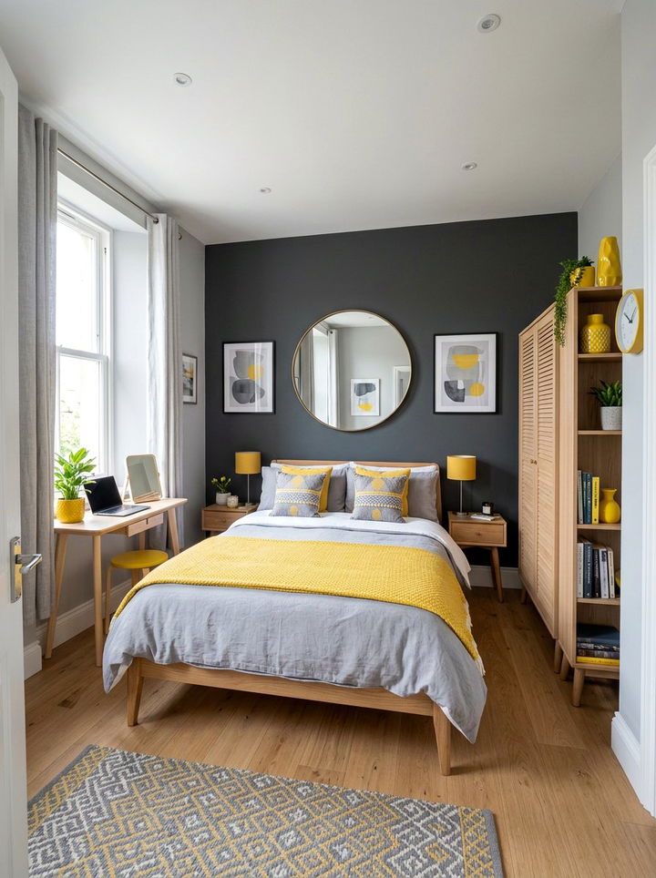 Small gray and yellow bedroom - 30 yellow and gray bedroom color combo