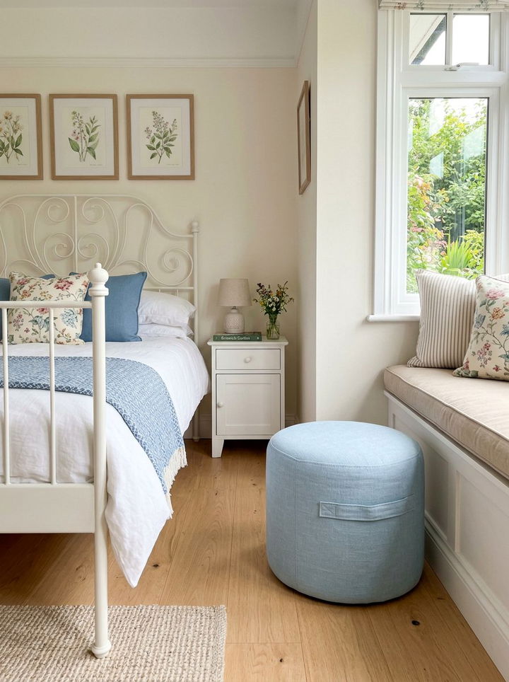 Small round pouf - 30 bedroom poufs