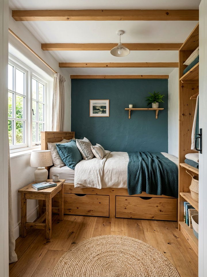 Small rustic teal bedroom - 30 rustic teal bedroom ideas