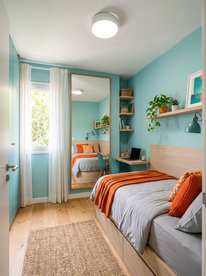 Small teal and orange bedroom - 30 teal and orange bedroom color combo