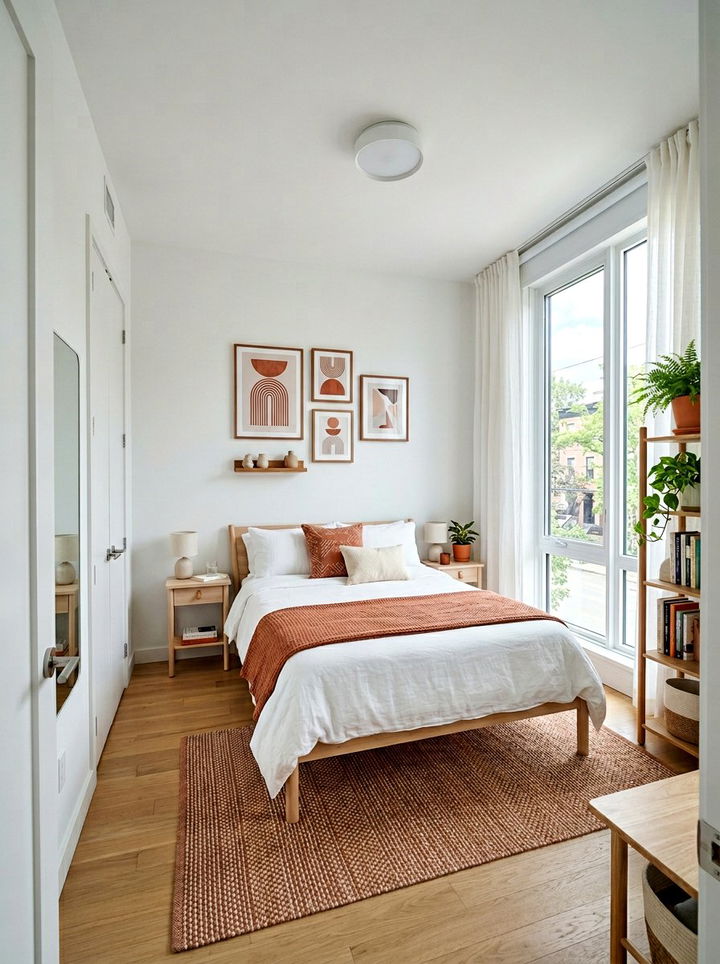 Small terracotta and white bedroom - 30 terracotta and white bedroom ideas