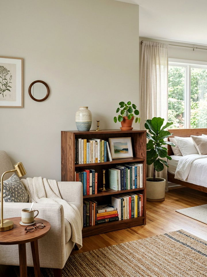 Small walnut bookshelf - 30 bedroom walnut furniture ideas