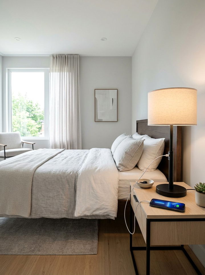 Smart Bedside Lighting USB - 30 bedroom charging stations