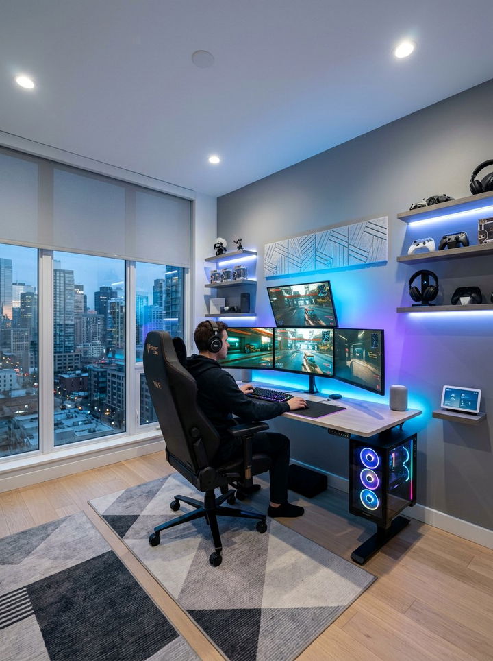 Smart Home Gaming Setup - 30 gamer setup bedroom ideas