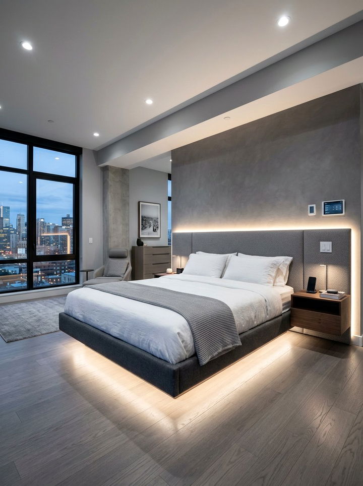Smart Lighting Bedroom - 30 masculine bedroom ideas