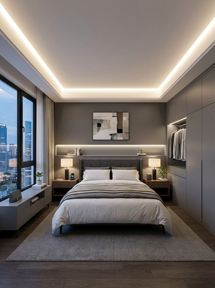Smart Lighting Bedroom - 30 sleep-friendly bedroom ideas