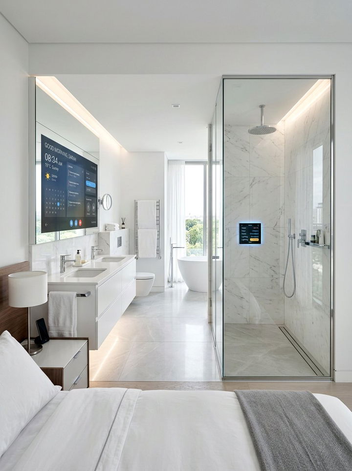 Smart Technology Master Suite - 30 bedroom ensuite ideas
