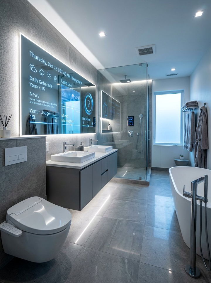 Smart technology bathroom conversion - 30 bedroom to bathroom conversion ideas