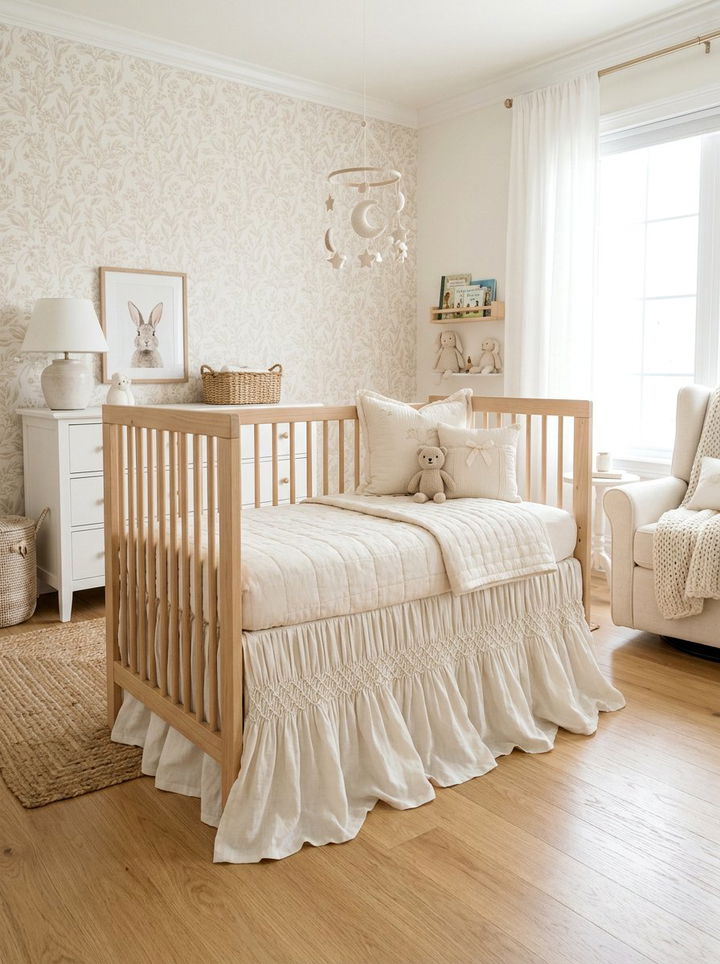 Smocked Bed Skirt - 30 bedroom bed skirts