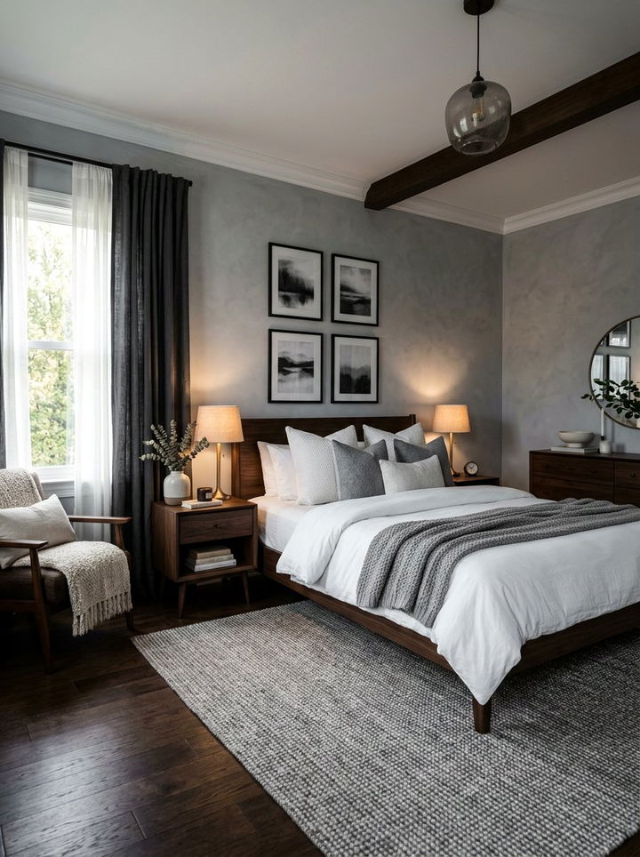 Smoke Gray And White Bedroom - 30 gray and white bedroom color combo