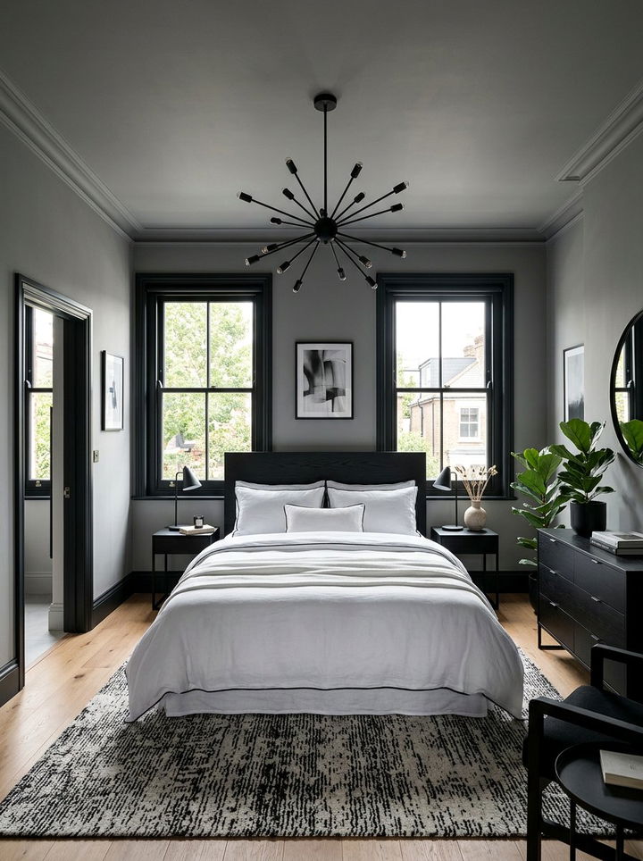 Smoke Gray Bedroom With Black Trim - 30 smoke gray bedroom ideas