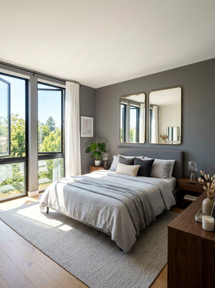 Smoke Gray Bedroom With Natural Light - 30 smoke gray bedroom ideas